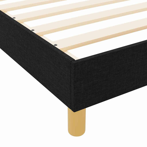vidaXL Bed Frame with Headboard Black 200 x 200 cm Fabric
