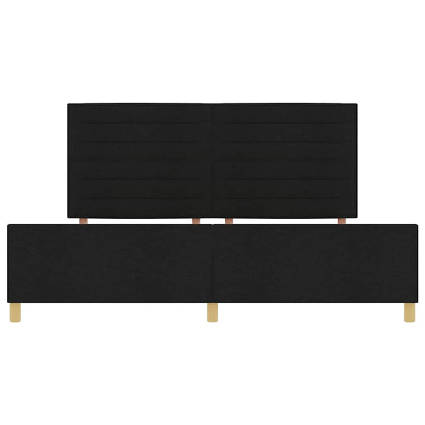 vidaXL Bed Frame with Headboard Black 200 x 200 cm Fabric