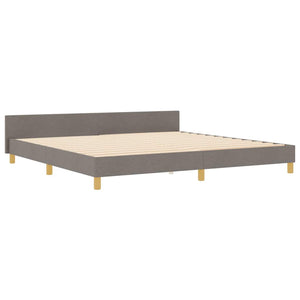 vidaXL Bed Frame with Headboard Taupe 200 x 200 cm Fabric