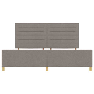 vidaXL Bed Frame with Headboard Taupe 200 x 200 cm Fabric