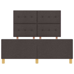 vidaXL Bed Frame with Headboard Dark Brown 160 x 200 cm Fabric