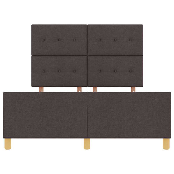 vidaXL Bed Frame with Headboard Dark Brown 160 x 200 cm Fabric
