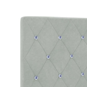 vidaXL Box Spring Bed with Headboard Light Gray 120 x 200 cm Velvet