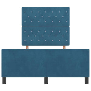 vidaXL Box Spring Bed with Headboard Dark Blue 120 x 200 cm Velvet