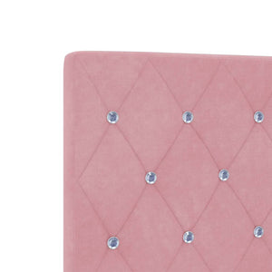 vidaXL Box Spring Bed with Headboard Pink 120 x 200 cm Velvet