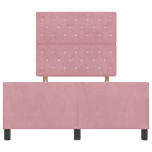 vidaXL Box Spring Bed with Headboard Pink 120 x 200 cm Velvet