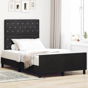 vidaXL Box spring bed with headboard Black 120 x 200 cm Velvet