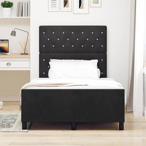 vidaXL Box spring bed with headboard Black 120 x 200 cm Velvet