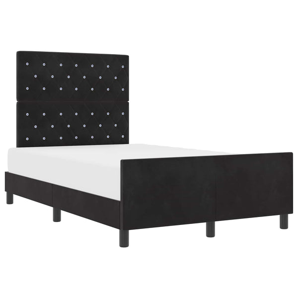 vidaXL Box spring bed with headboard Black 120 x 200 cm Velvet