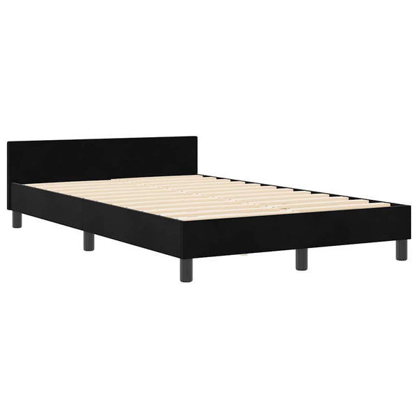 vidaXL Box spring bed with headboard Black 120 x 200 cm Velvet