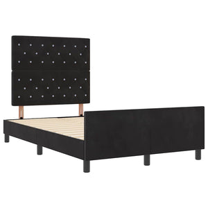 vidaXL Box spring bed with headboard Black 120 x 200 cm Velvet