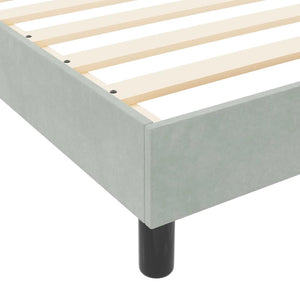 vidaXL Box Spring Bed with Headboard Light Gray 120 x 190 cm Velvet