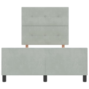 vidaXL Box Spring Bed with Headboard Light Gray 120 x 190 cm Velvet