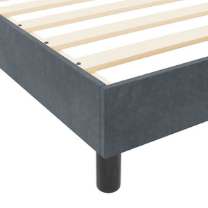 vidaXL Box Spring Bed with Headboard Dark Grey 120 x 200 cm Velvet