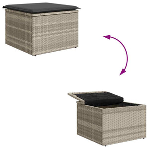 vidaXL Garden Sofa Set 6 pcs Light Grey and Dark Grey Poly Rattan