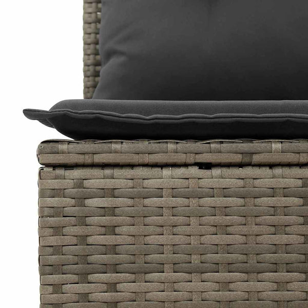 vidaXL Garden Sofa Set with Cushions with Storage with Cushions 5 pcs Grey