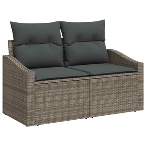 vidaXL Garden Sofa Set with Cushions with Storage with Cushions 6 pcs Grey