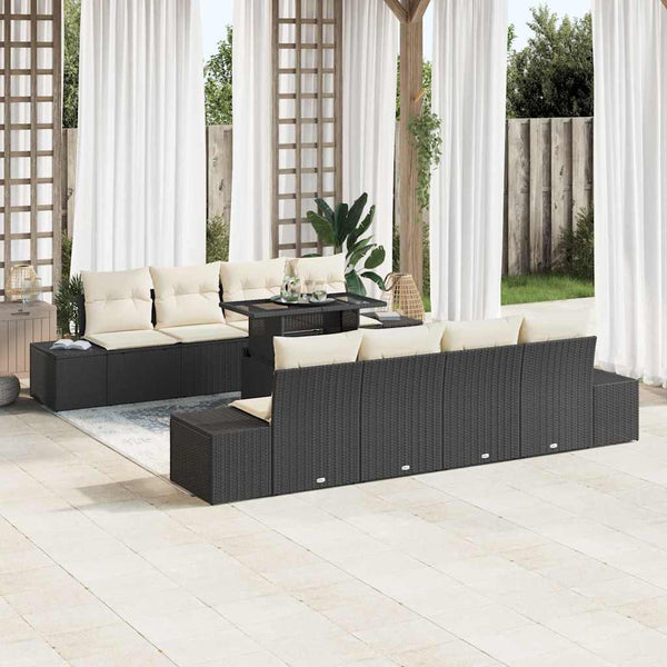 Gartensofa Set 9-teilig mit Stauraum