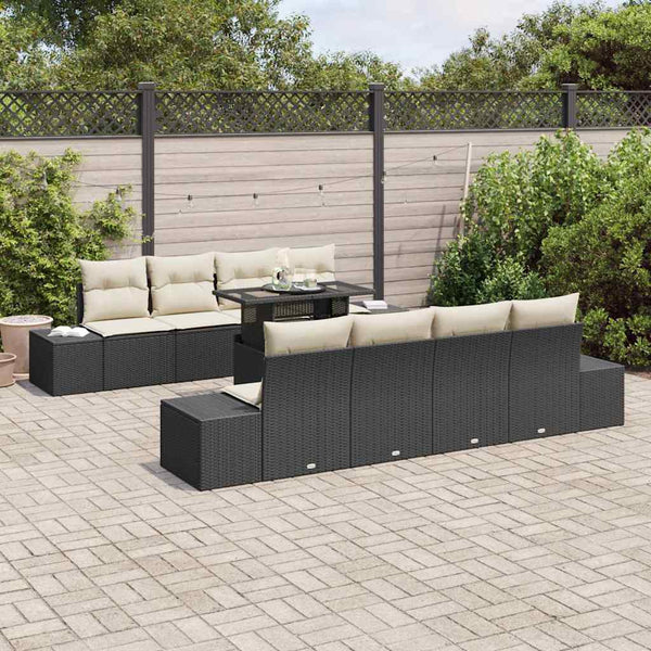 Gartensofa Set 9-teilig mit Stauraum