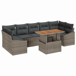 Garten Sofa Set Grau mit Stauraum