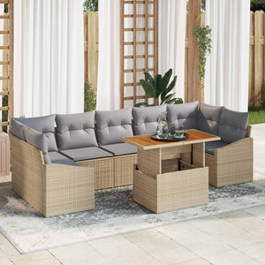 Garten Sofa Set mit Stauraum, 8-teilig