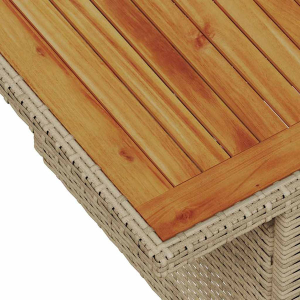 vidaXL Garden Sofa Set with Storage 10 pcs Beige Poly Rattan