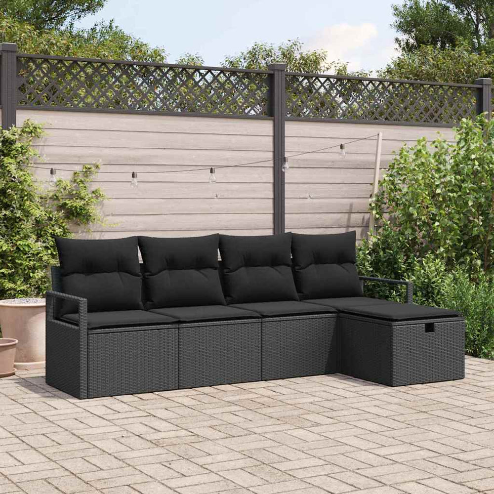 Poly Rattan Sofa Set mit Stauraum