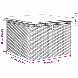 vidaXL Garden Sofa Set 11 pcs Black Poly Rattan