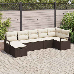 Poly Rattan Sofa Set mit Kissen, 4-teilig