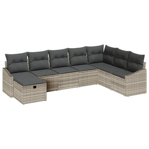 Poly Rattan Sofa Set 9-teilig mit Kissen