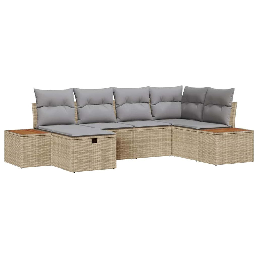 Beige Gartensofa Set mit Kissen