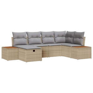 Beige Gartensofa Set mit Kissen