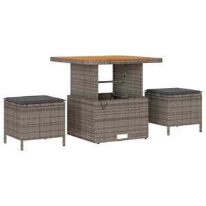vidaXL Garden Sofa Set 10 pcs Grey Poly Rattan