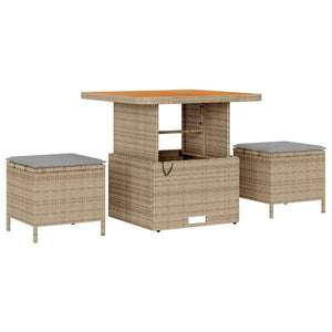 vidaXL Garden Sofa Set 12 pcs Beige Poly Rattan