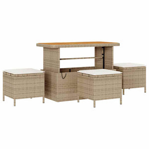 vidaXL Garden Sofa Set with Cushions and Storage 13 pcs Beige and Cream