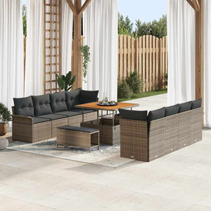 vidaXL Garden Sofa Set with Cushions with Storage Grey 100 x 100 x 71 cm