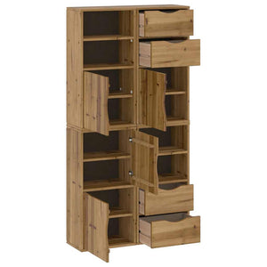 vidaXL Side Cabinets 4 pcs. ODDA 40x24x79 cm Solid Pine Wood