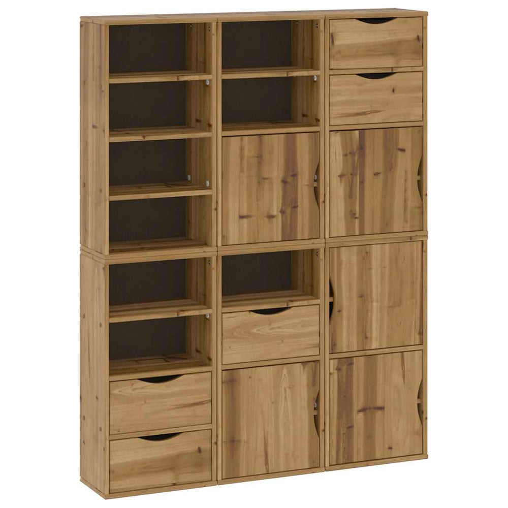 vidaXL Side Cabinets 6 pcs. ODDA 40x24x79 cm Solid Pine Wood