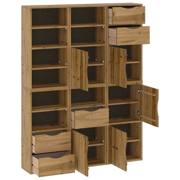 vidaXL Side Cabinets 6 pcs. ODDA 40x24x79 cm Solid Pine Wood