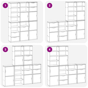 vidaXL Side Cabinets 6 pcs. ODDA 40x24x79 cm Solid Pine Wood