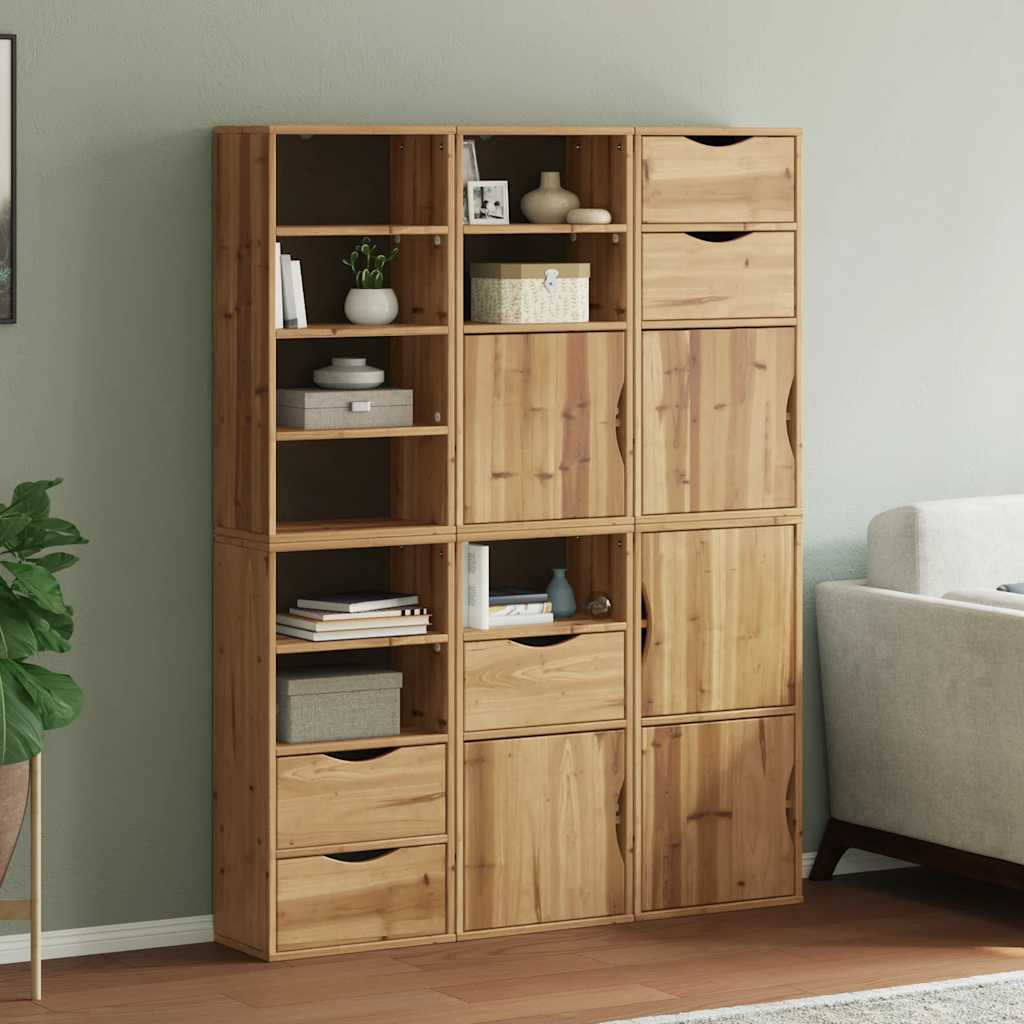 vidaXL Side Cabinets 6 pcs. ODDA 40x24x79 cm Solid Pine Wood