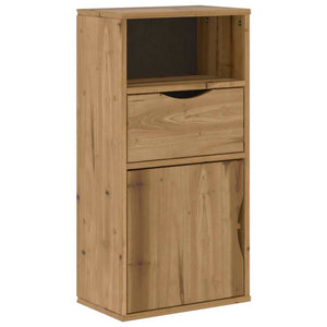 vidaXL 4-Piece Living Room Wall Unit with Storage ODDA Solid Pine Wood