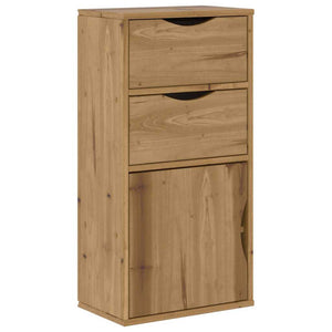 vidaXL 4-Piece Living Room Wall Unit with Storage ODDA Solid Pine Wood