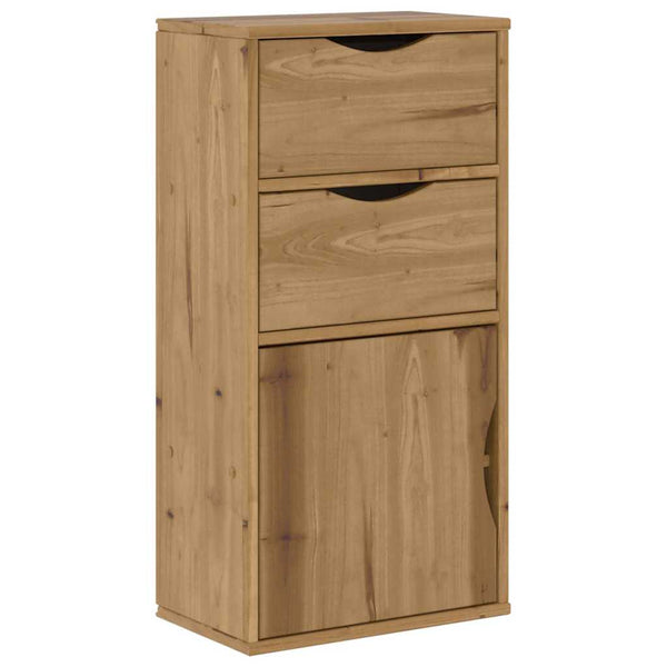 vidaXL 4-Piece Living Room Wall Unit with Storage ODDA Solid Pine Wood