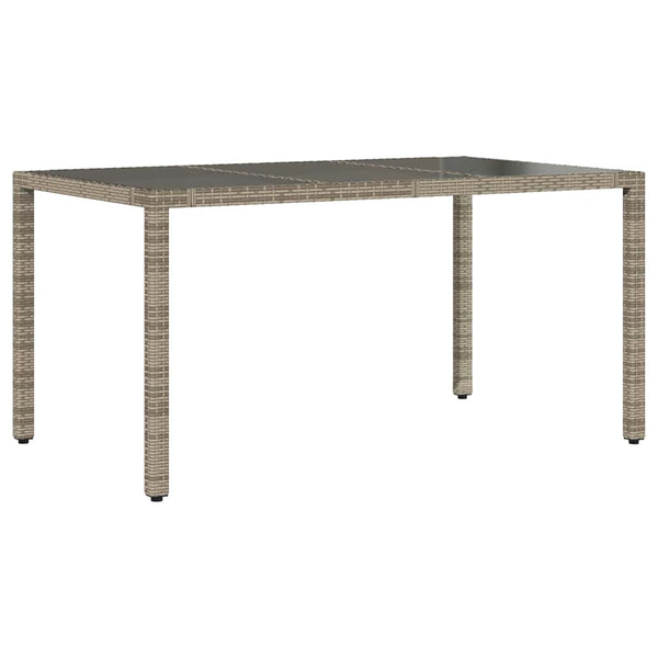 vidaXL Outdoor Dining Set 7 pcs Grey Poly Rattan