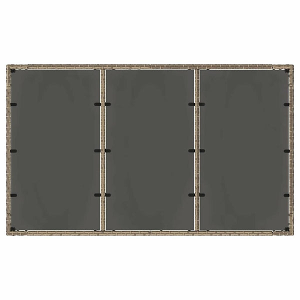 vidaXL Outdoor Dining Set 7 pcs Grey Poly Rattan