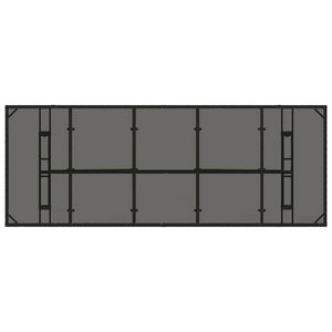 vidaXL Outdoor Dining Set 11 Pieces Black Poly Rattan