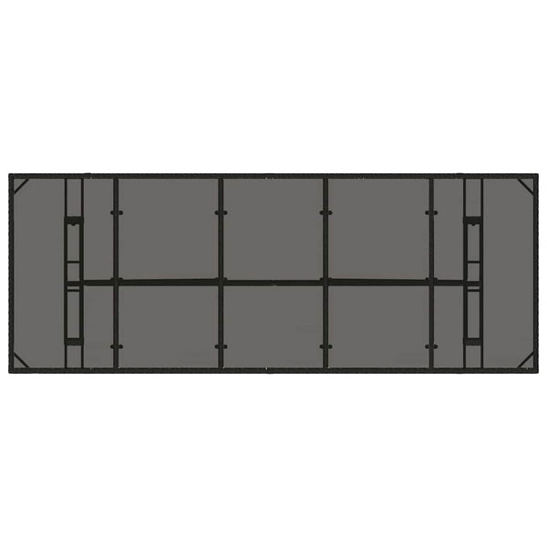 vidaXL Outdoor Dining Set 11 Pieces Black Poly Rattan