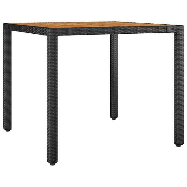 vidaXL Garden Dining Set 3 Pieces Black and Brown Poly Rattan
