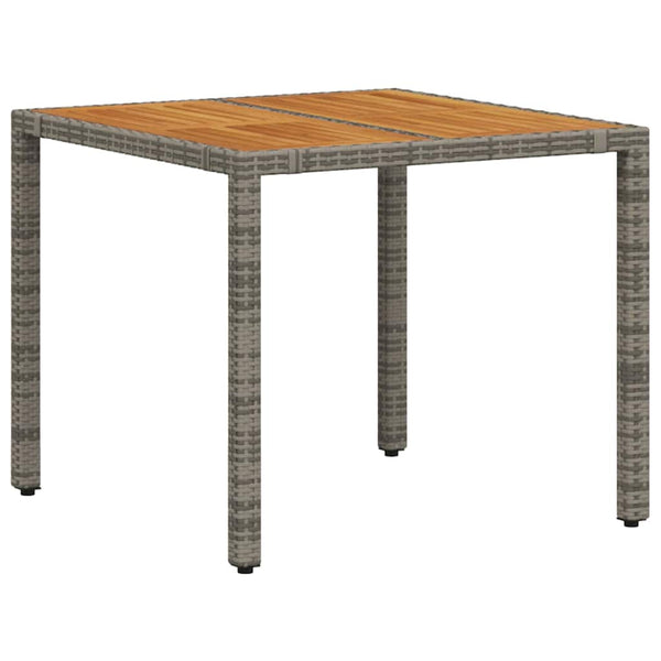 vidaXL Garden Dining Set 5 pcs Grey and Brown Poly Rattan